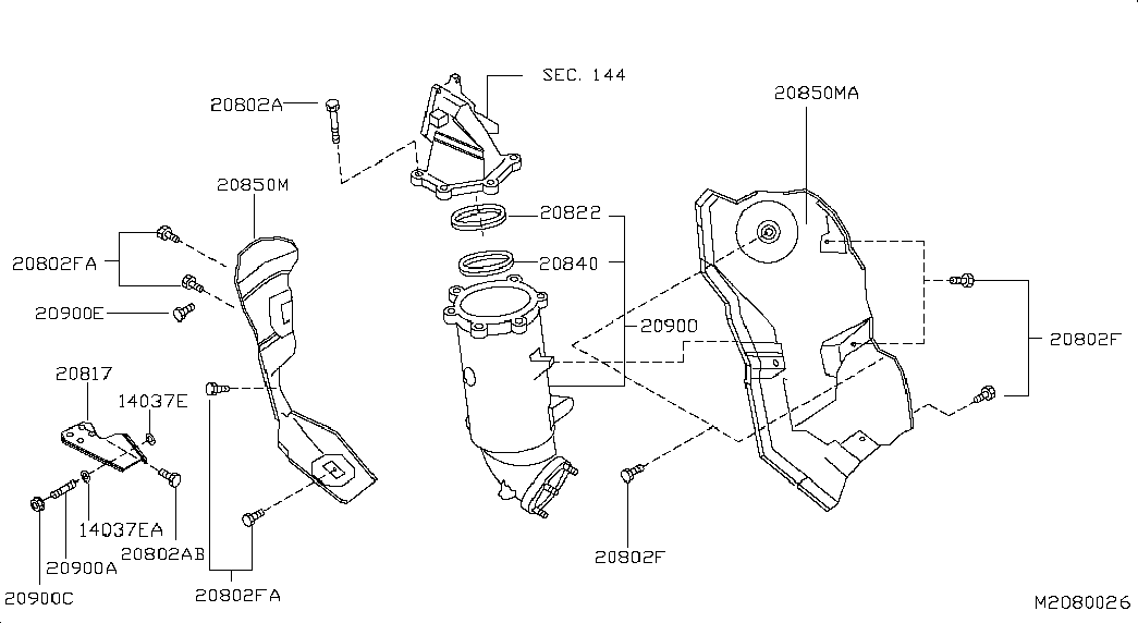 NISSAN 14094JD00A - Qoz, egzoz manifoldu furqanavto.az