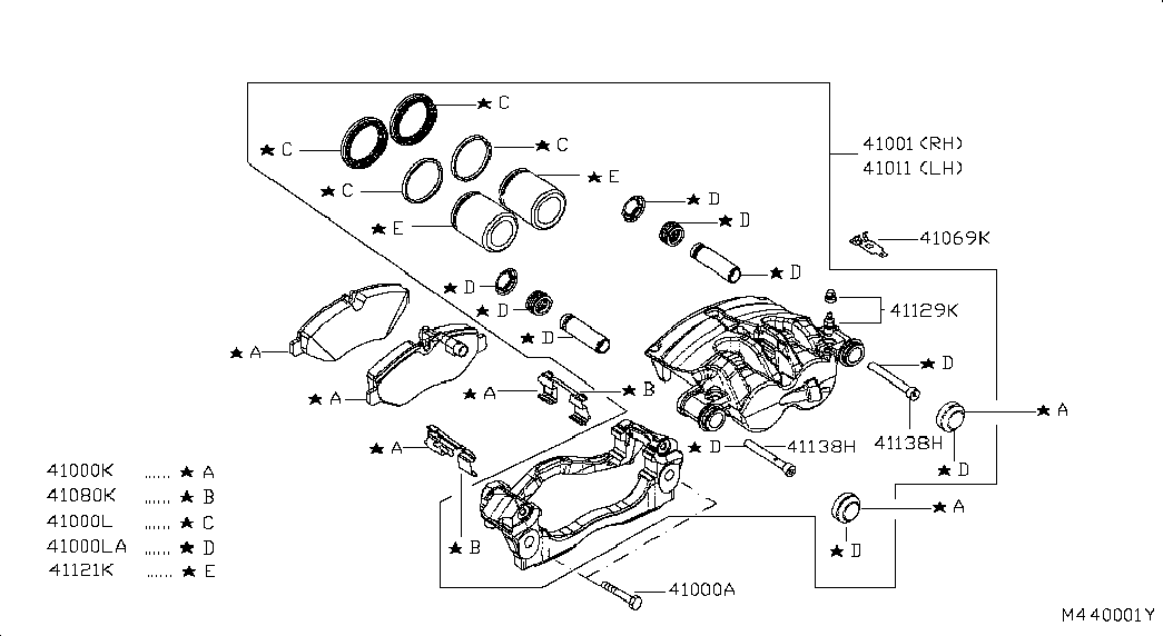 NISSAN 41001-MB60A - Əyləc kaliperi furqanavto.az