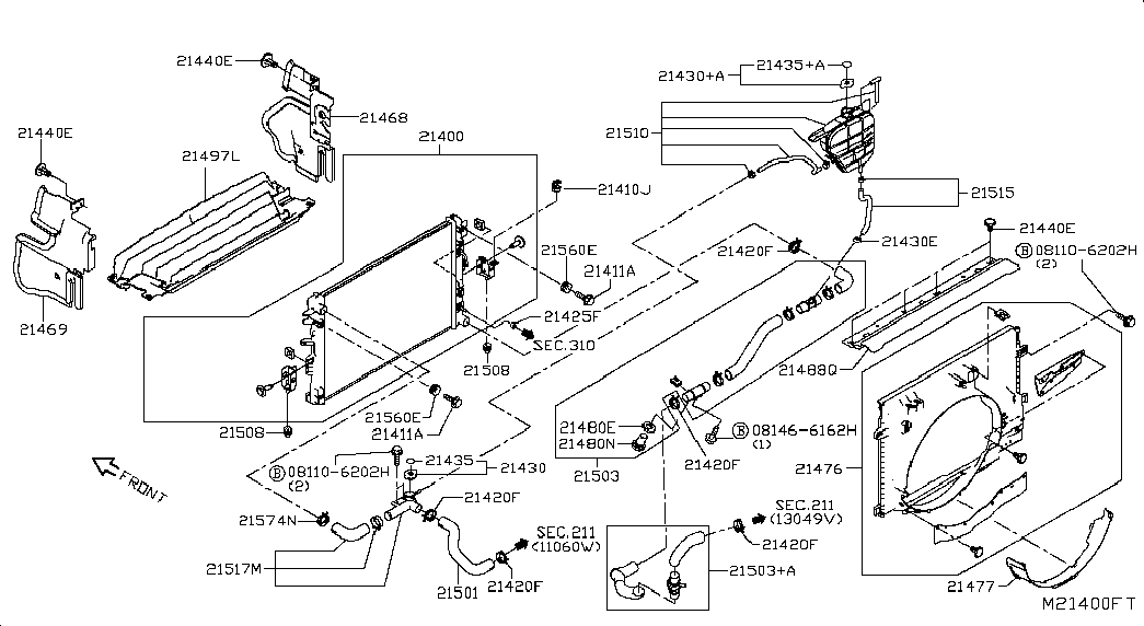 NISSAN 21430D999C - Mühürləmə qapağı, radiator furqanavto.az