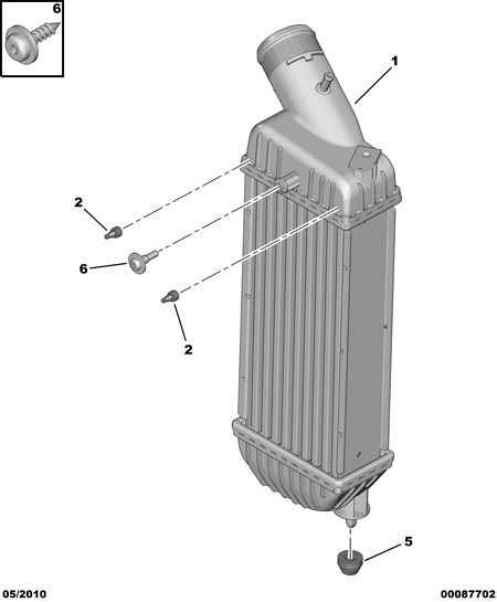 PEUGEOT 0384.F6 - Intercooler, şarj cihazı furqanavto.az