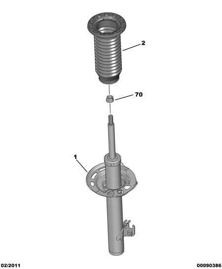 TOYOTA B0 006 744 80 - FRONT SUSPENSION SHOCK-ABSORB; LEFT furqanavto.az