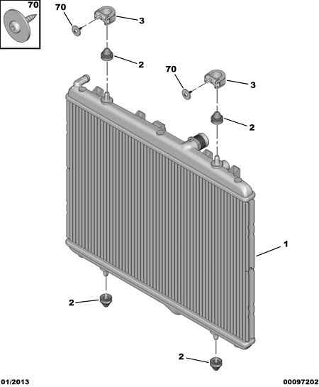 CITROËN/PEUGEOT 1330 P9 - Radiator, mühərrikin soyudulması furqanavto.az