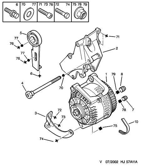 PEUGEOT 5705.E4 - Alternator furqanavto.az