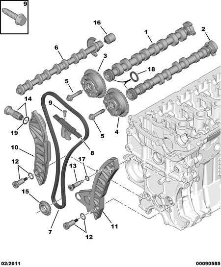 PEUGEOT 0805.J0 - Eksantrik mili tənzimləyicisi furqanavto.az