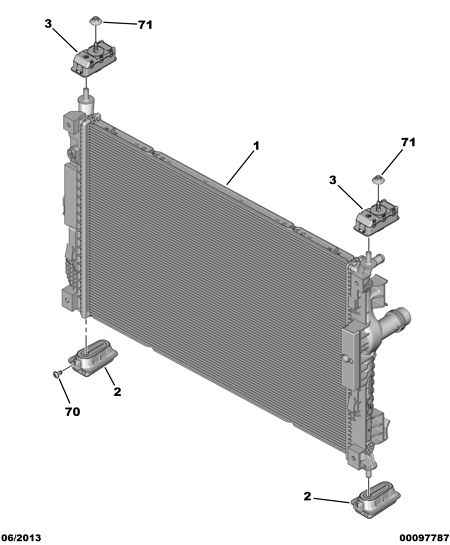 CITROËN 96 757 479 80 - Radiator, mühərrikin soyudulması furqanavto.az