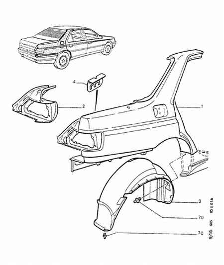 PEUGEOT 6973 34 - Clip, trim / qoruyucu zolaq furqanavto.az