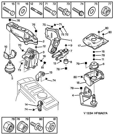 CITROËN 1807.P0 - Tutacaq, mühərrik montajı furqanavto.az