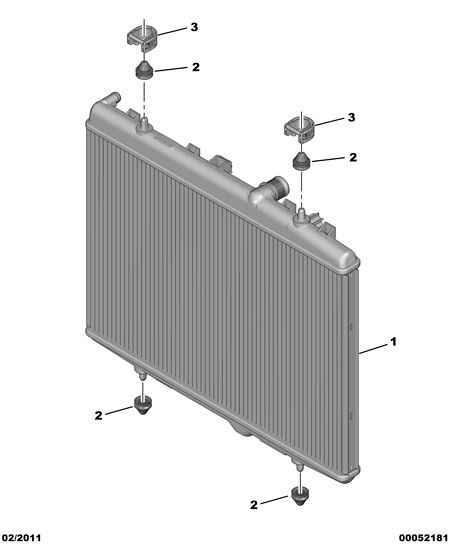 CITROËN/PEUGEOT 1330 P8 - Radiator, mühərrikin soyudulması furqanavto.az