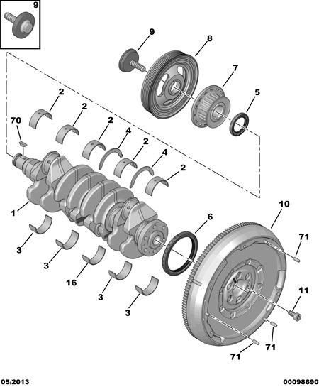 Lancia 16 089 406 80 - Vil möhürü, krank mili furqanavto.az