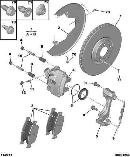 CITROËN (DF-PSA) 16 101 040 80 - Əyləc altlığı dəsti, əyləc diski furqanavto.az