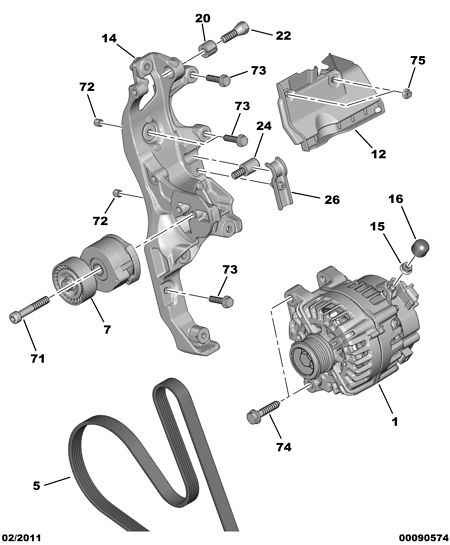 AC 5750 YX - DRIVE BELT ALTERNATEUR furqanavto.az