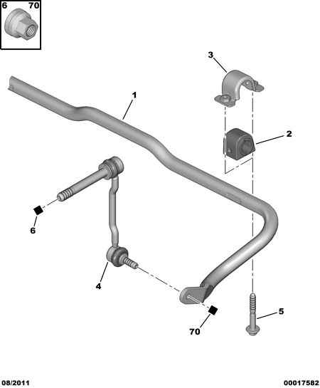 CITROËN 5087 52 - Çubuq / Strut, stabilizator furqanavto.az