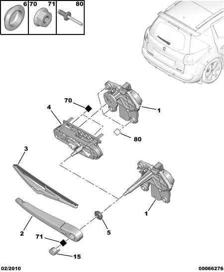 PEUGEOT 6405 HZ - Siləcək qolu, pəncərələrin təmizlənməsi furqanavto.az