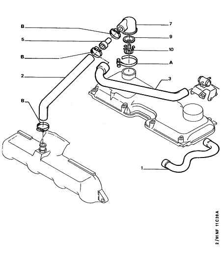 PEUGEOT 1180 44 - OIL VAPOR HOSE furqanavto.az