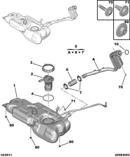 CITROËN/PEUGEOT 96 744 655 80 - Göndərən bölmə, yanacaq çəni furqanavto.az