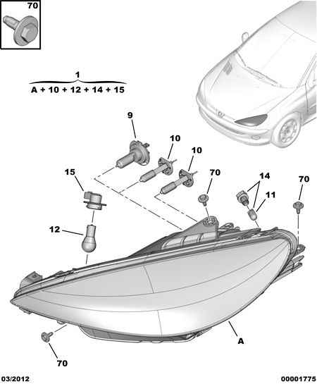 PEUGEOT (DF-PSA) 6216 51 - Lampa, gündüz işləyən işıq furqanavto.az