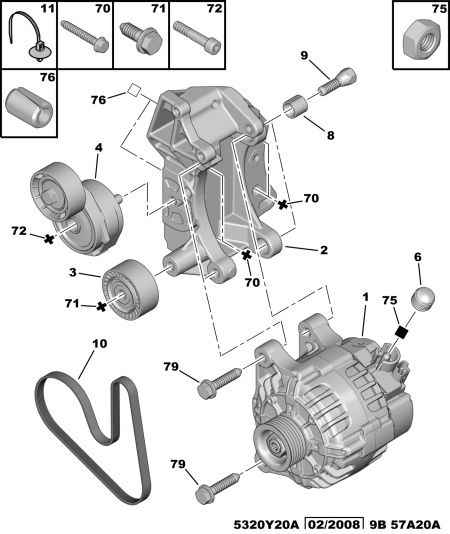 PEUGEOT 5705 KX - Alternator furqanavto.az