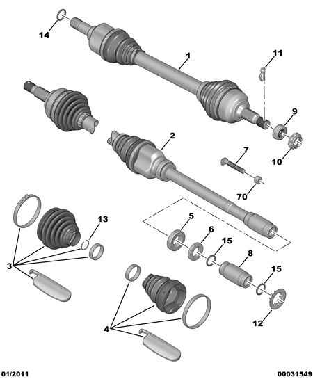 Opel 3293 33 - DRIVESHAFT GAITER KIT furqanavto.az