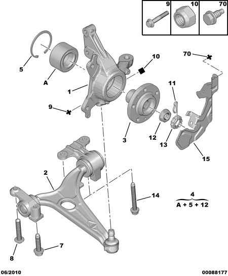 PEUGEOT 3307.80 - Təkər qovşağı, podşipnik dəsti furqanavto.az