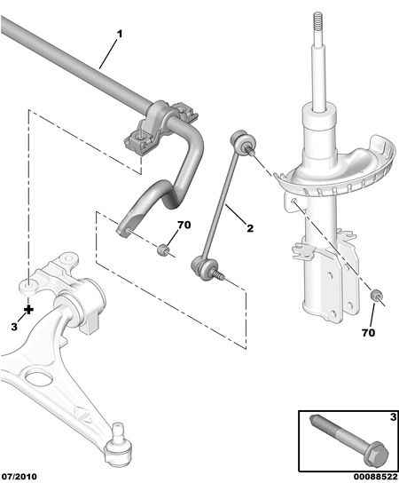 CITROËN/PEUGEOT 5087 56 - Çubuq / Strut, stabilizator furqanavto.az