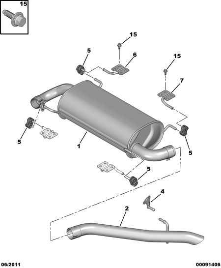 Talbot 16 066 095 80 - REAR SILENCER furqanavto.az