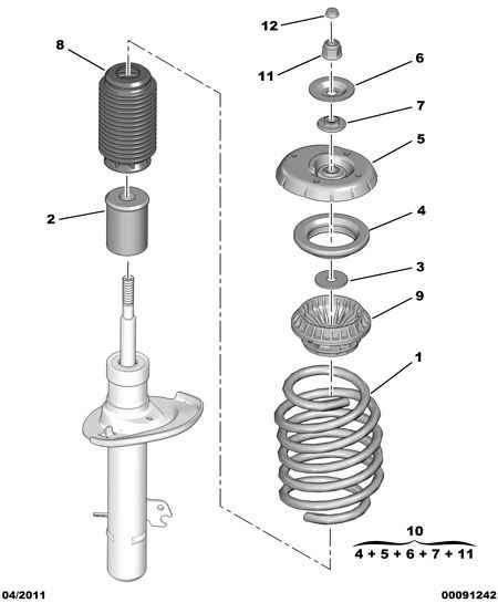 DS 5038 H4 - Üst Strut Montajı furqanavto.az