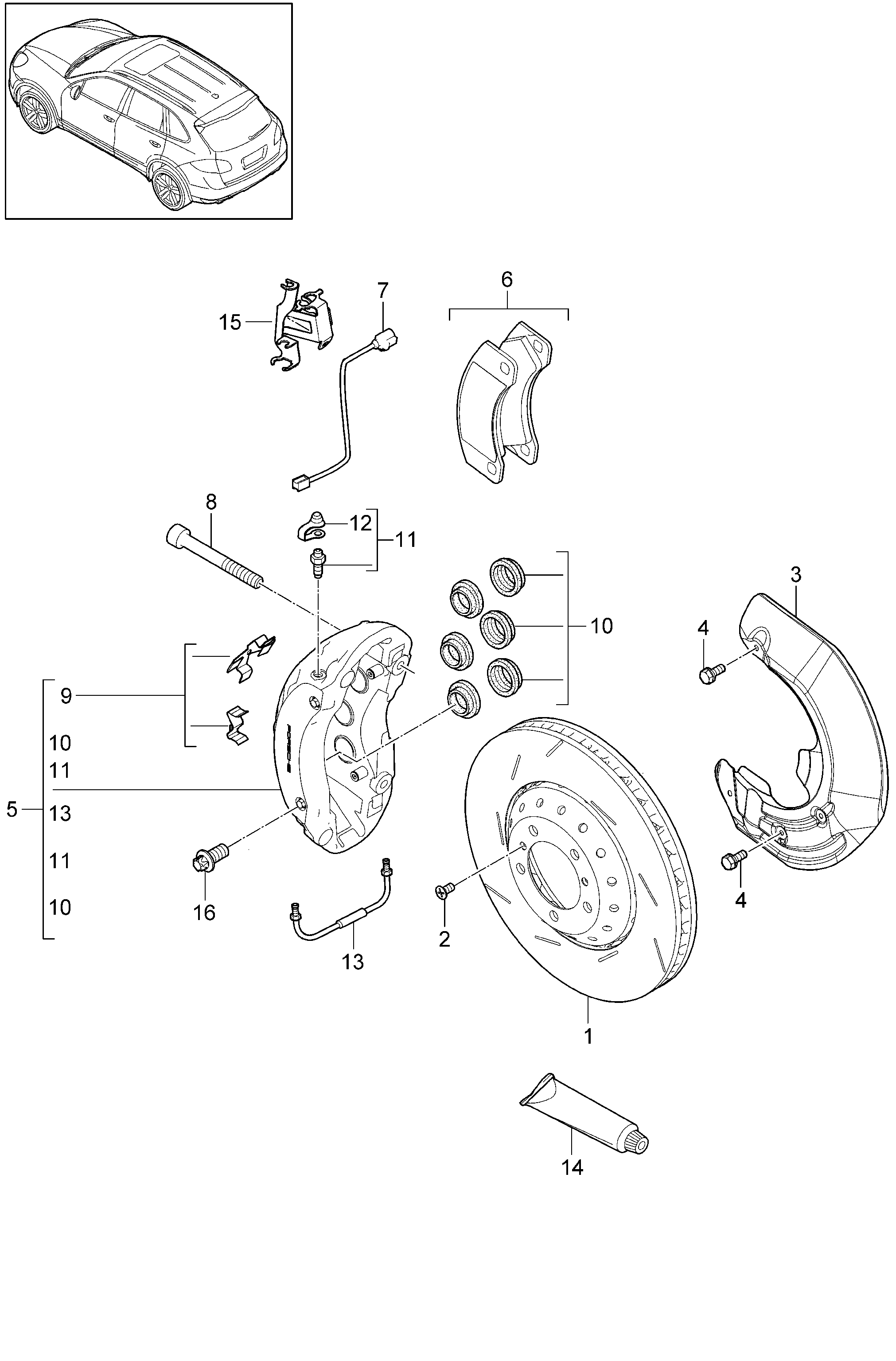 Skoda 958 351 939 30 - Əyləc altlığı dəsti, əyləc diski furqanavto.az