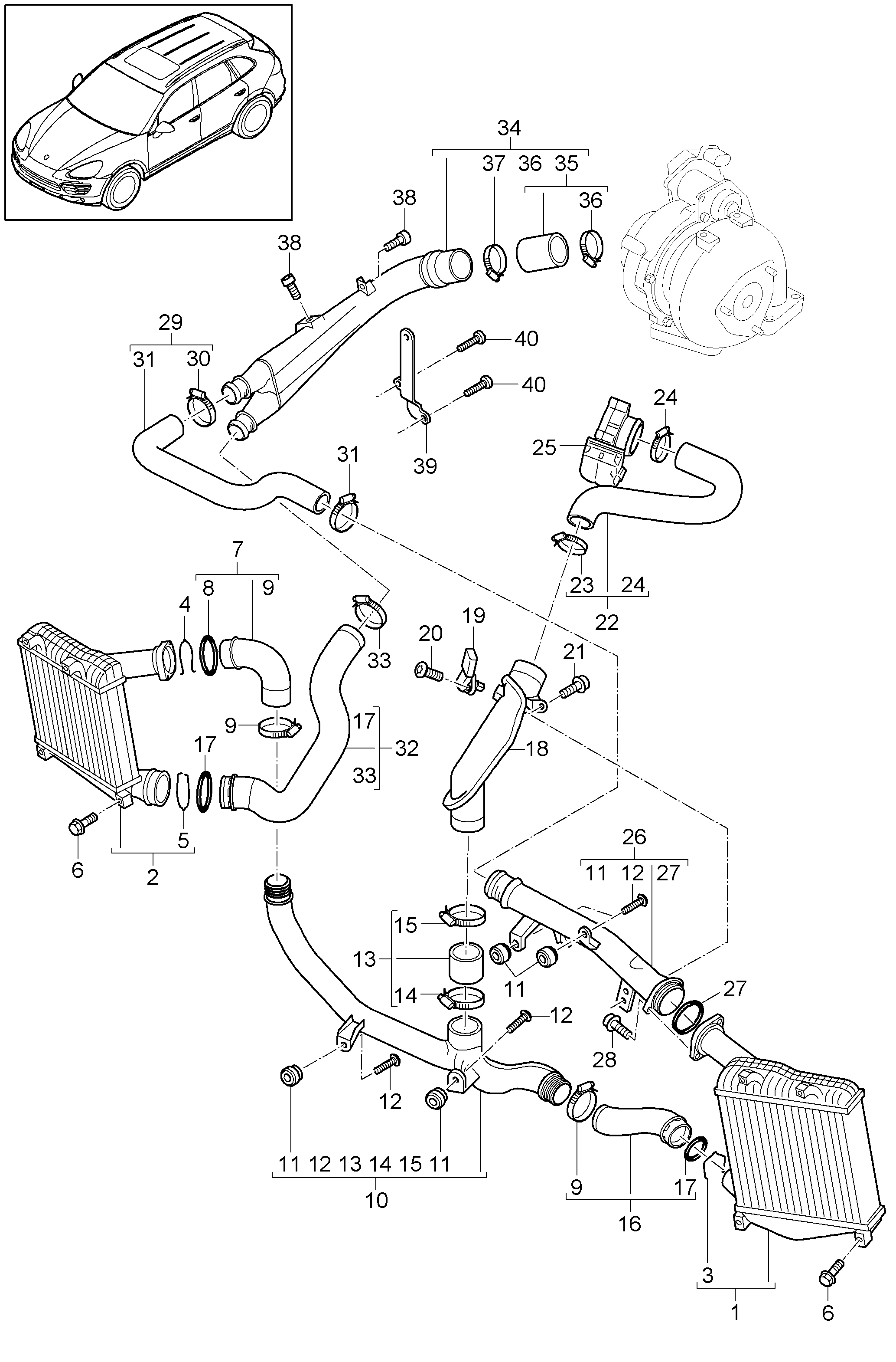 VAG 95511063910 - Intercooler, şarj cihazı furqanavto.az