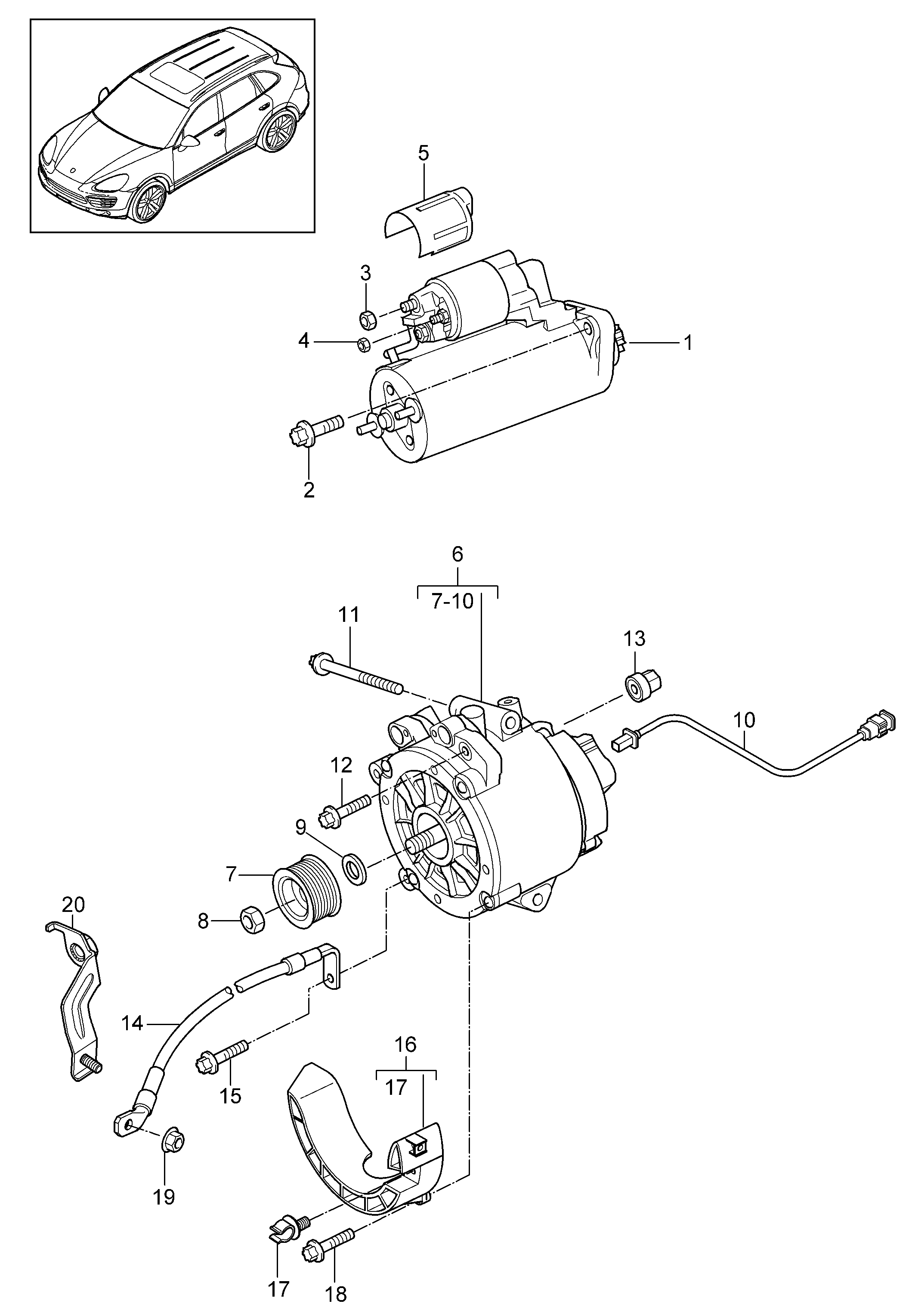 Porsche 059903023L - Alternator furqanavto.az