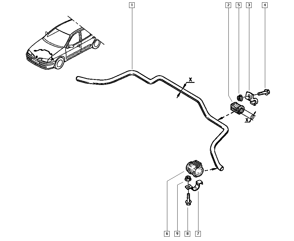 RENAULT 82 00 150 759 - Dəstək kol, stabilizator furqanavto.az