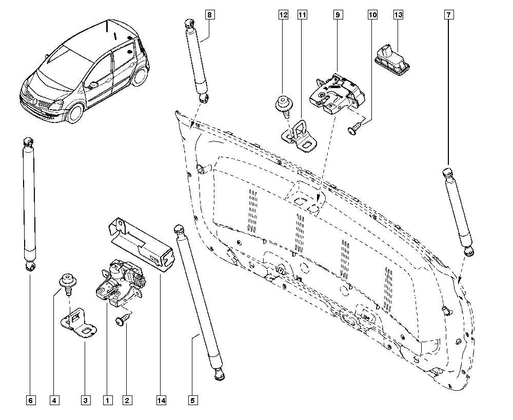 RENAULT 8200219346 - Qazlı bulaq, baqaj, yük yeri furqanavto.az