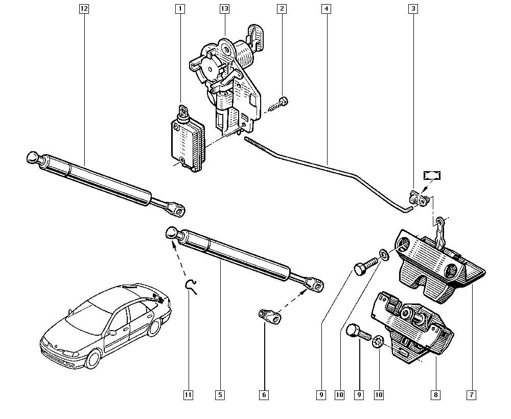 RENAULT 7700842152 - Qazlı bulaq, baqaj, yük yeri furqanavto.az