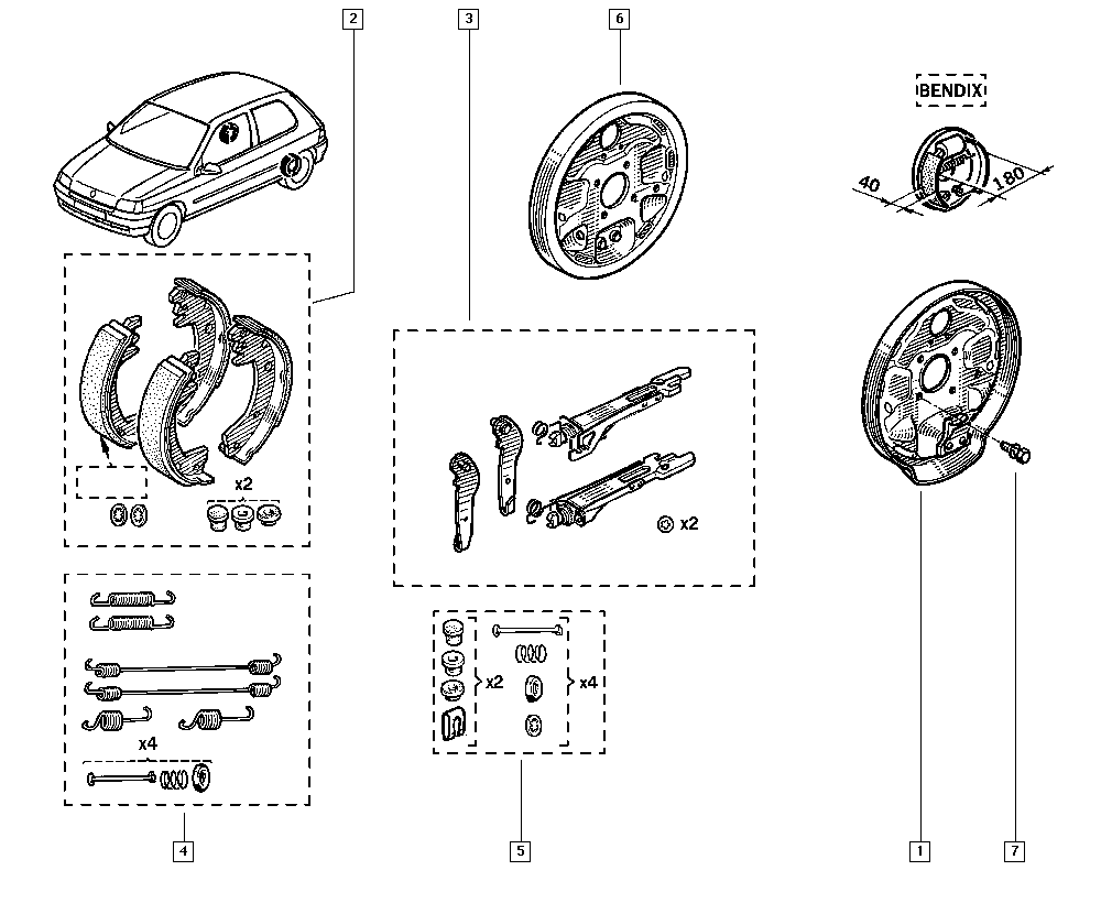 RENAULT 77 01 202 347 - Aksesuar dəsti, əyləc başlıqları furqanavto.az