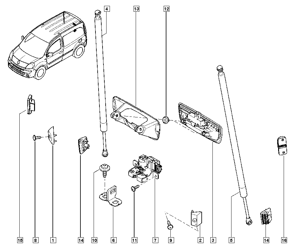 RENAULT 8200497806 - Qazlı bulaq, baqaj, yük yeri furqanavto.az