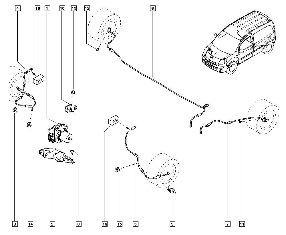 RENAULT 47 95 057 63R - Sensor, təkər sürəti furqanavto.az