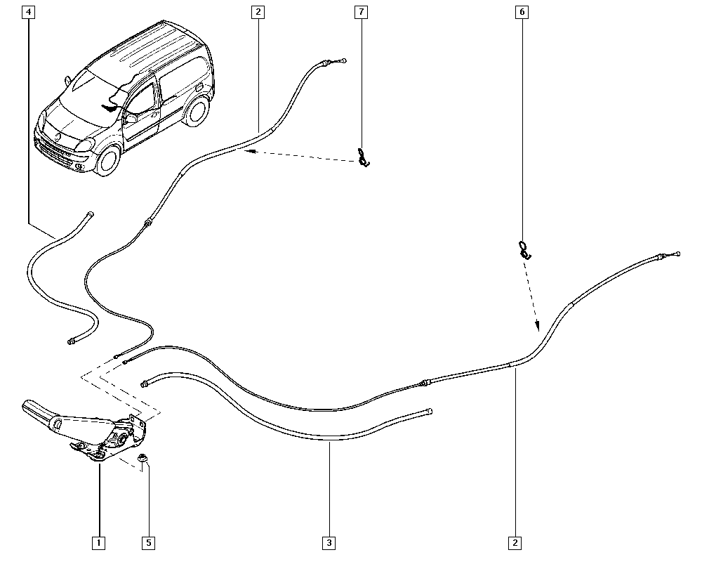 RENAULT 82 00 526 870 - Kabel, dayanacaq əyləci furqanavto.az