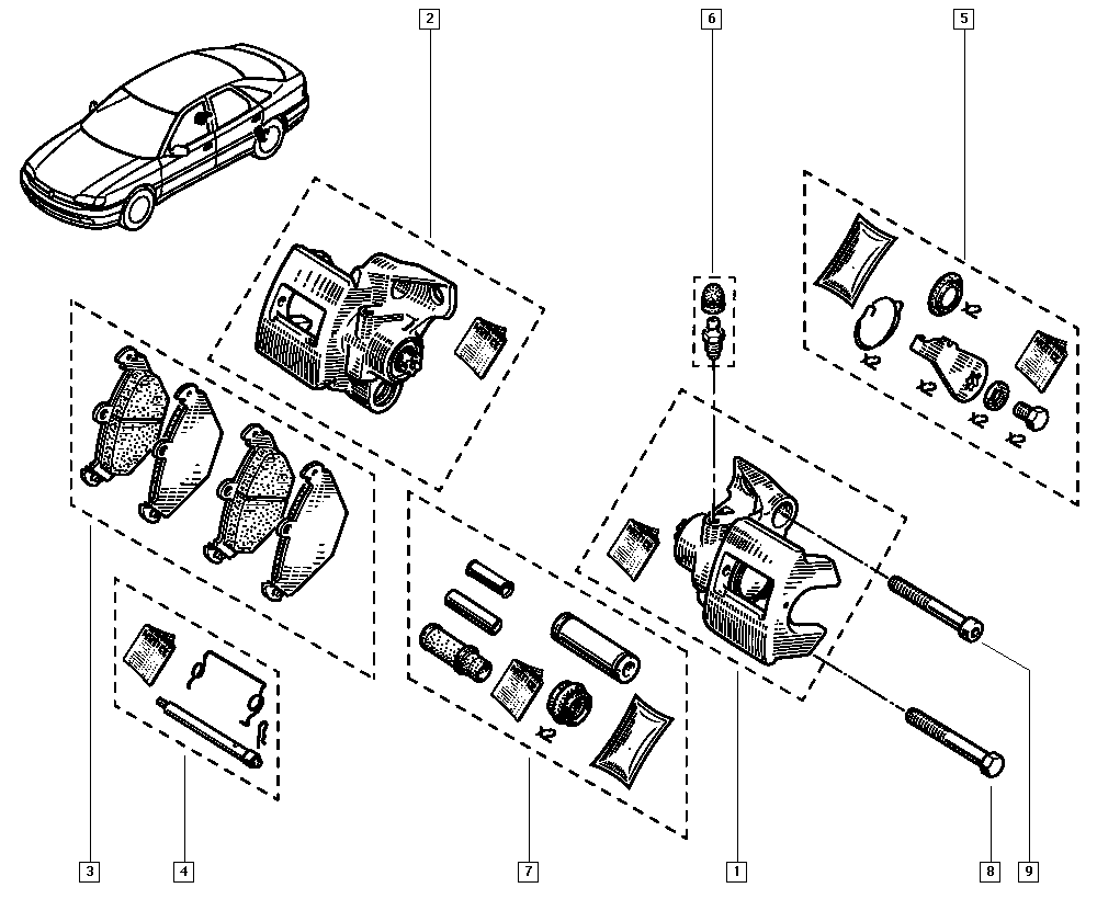 Chrysler 7701203726 - Əyləc altlığı dəsti, əyləc diski furqanavto.az