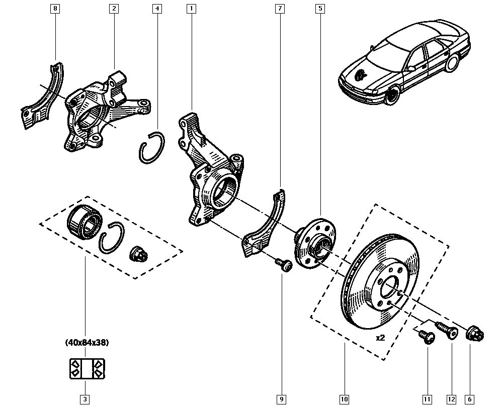 RENAULT 7700831169 - Təkər qovşağı, podşipnik dəsti furqanavto.az