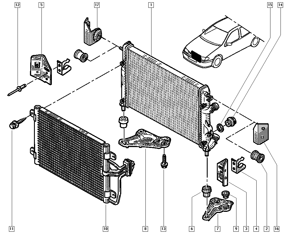 DACIA 82 00 182 361 - Kondenser, kondisioner furqanavto.az