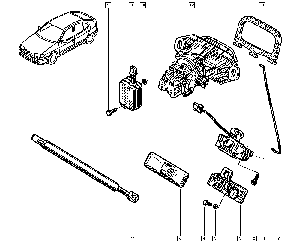 RENAULT 7700828451 - Qazlı bulaq, baqaj, yük yeri furqanavto.az