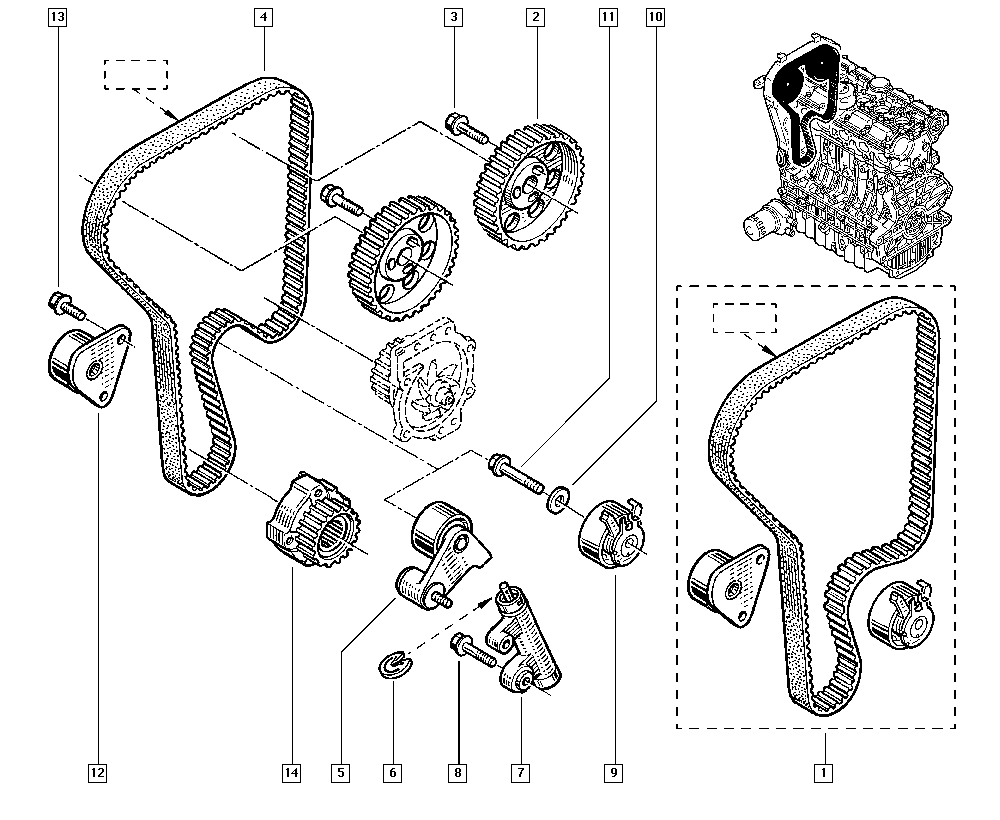 RENAULT 74 39 180 954 - Vaxt kəməri furqanavto.az