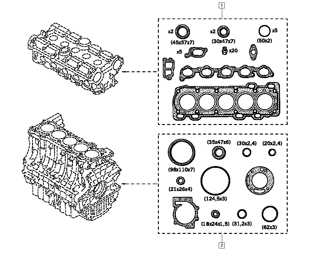 Volvo 7438610024 - Conta dəsti, silindr başlığı furqanavto.az