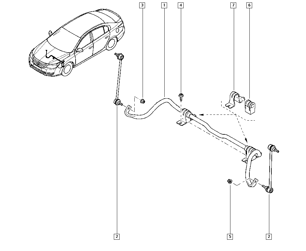 RENAULT 54618-3913R - Çubuq / Strut, stabilizator furqanavto.az