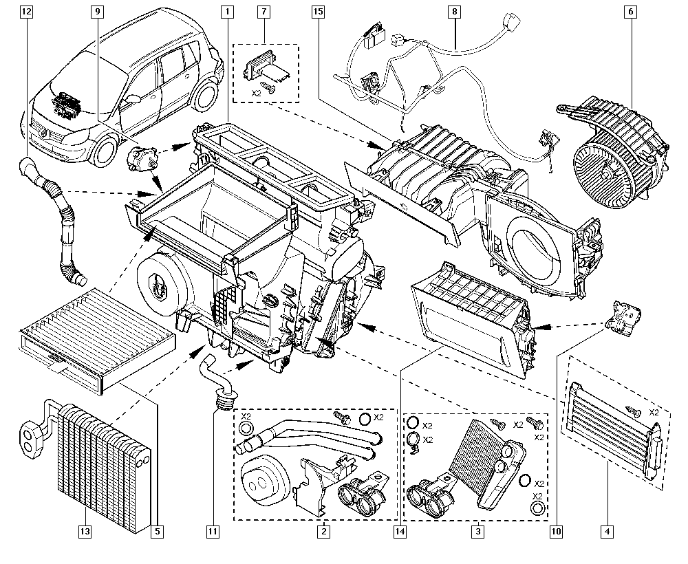 RENAULT 77 01 064 237 - Filtr, daxili hava furqanavto.az