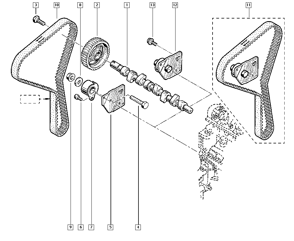 RENAULT 77 01 477 050 - Vaxt kəməri dəsti furqanavto.az