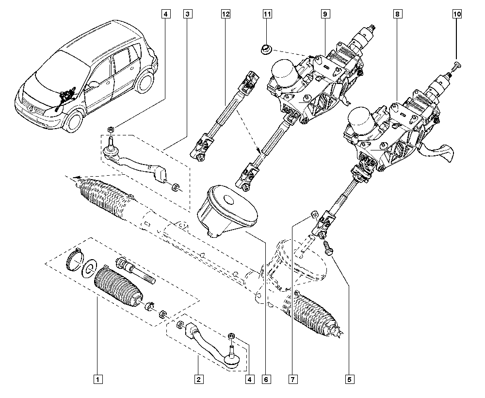 DACIA 7701474448 - Daxili Bağlama Çubuğu, Ox Birləşməsi furqanavto.az