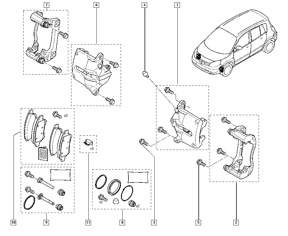 RENAULT TRUCKS 410601241R - Əyləc altlığı dəsti, əyləc diski furqanavto.az