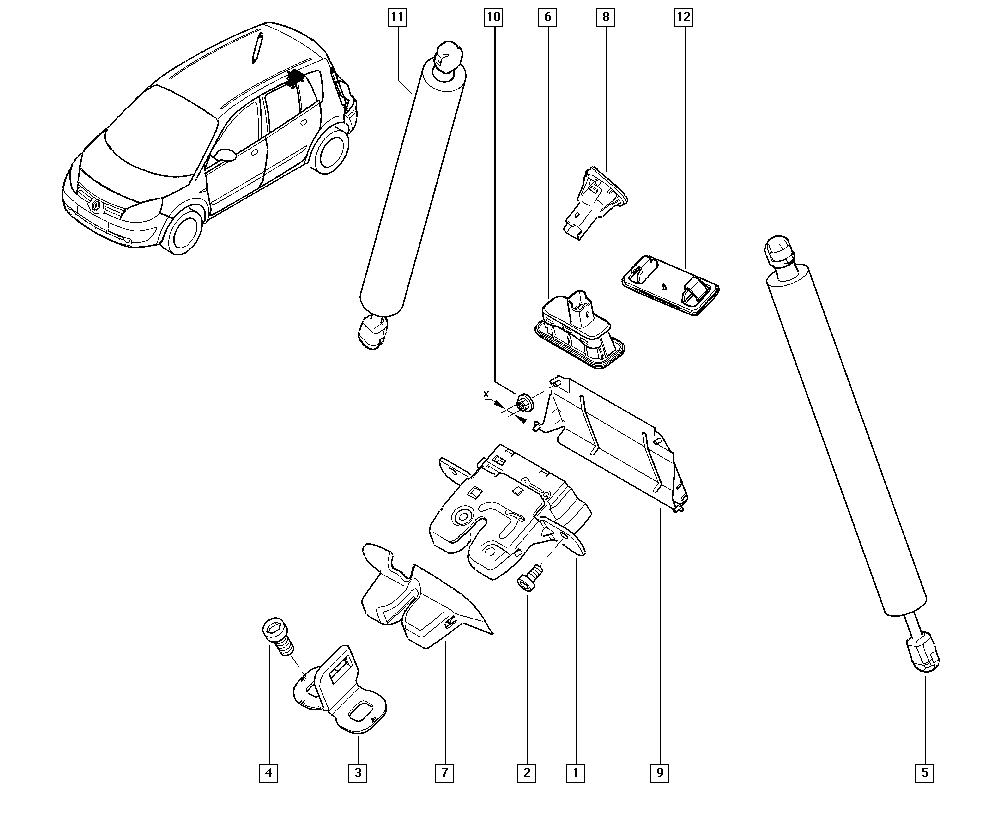 RENAULT 8200377199 - Qazlı bulaq, baqaj, yük yeri furqanavto.az