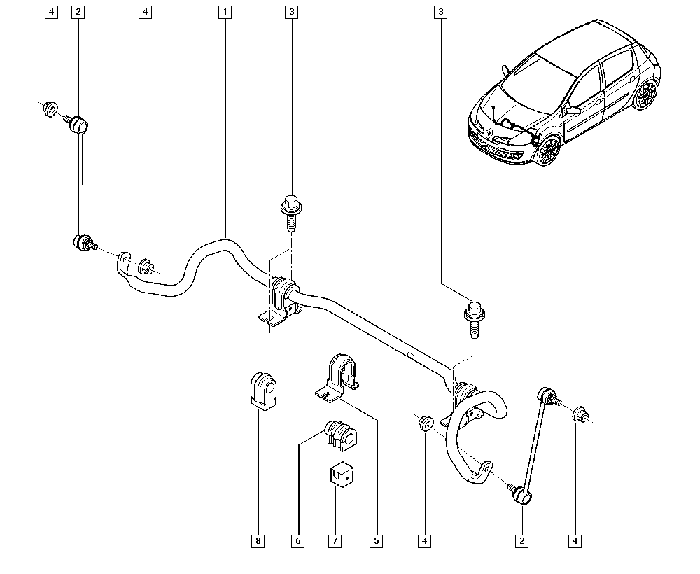 RENAULT 55 11 079 16R - Çubuq / Strut, stabilizator furqanavto.az