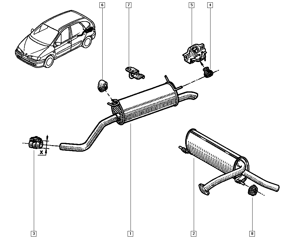 RENAULT 77 00 836 095 - Dəstək kol, stabilizator furqanavto.az